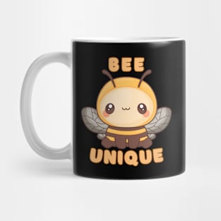 Be Unique, Funny Cute Kawaii Bee Saying Unique. Mug